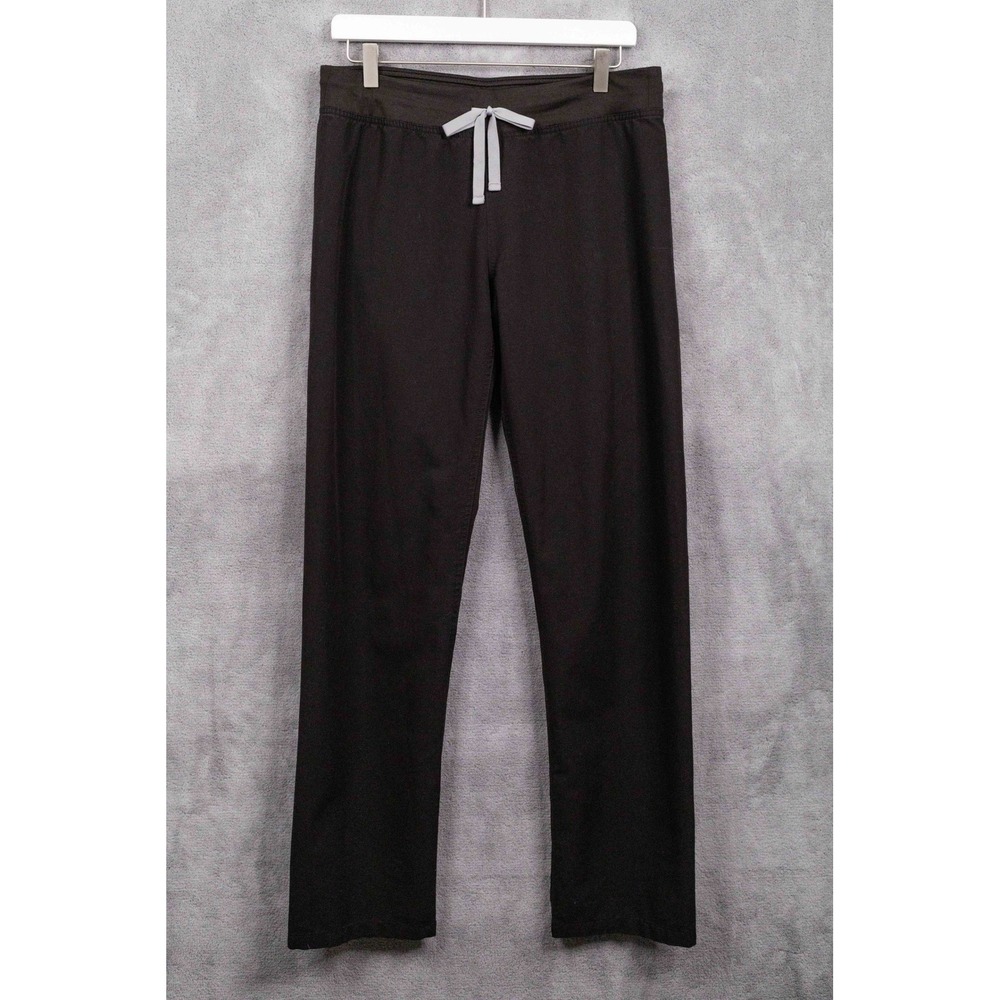 Figs Women's Black Scrub Pants with Gray Drawstring